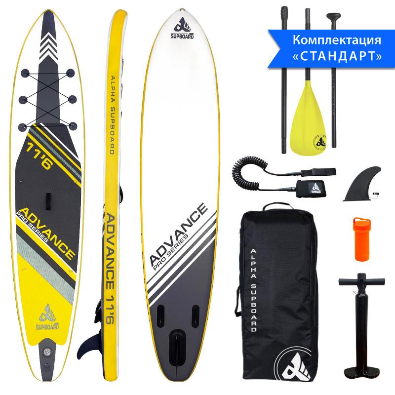 Надувная SUP-доска Сап борд (SUP board) ADVANCE PRO-11.6 YELLOW от магазина Супер Спорт